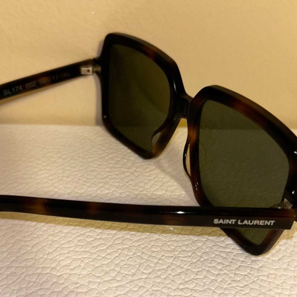 Saint Laurent Women's Brown Square Sunglasses - Picture 4 of 4